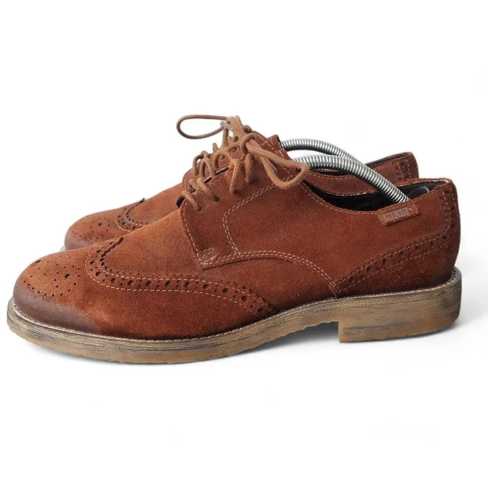 Pikolinos‎ Canet Wingtip Suede Casual Oxfords Brown Men's 9-9.5